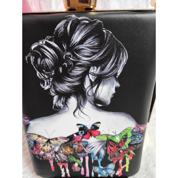 Butterfly Girl Flowers Evening Purse Party Clutch - Picture 4 of 8